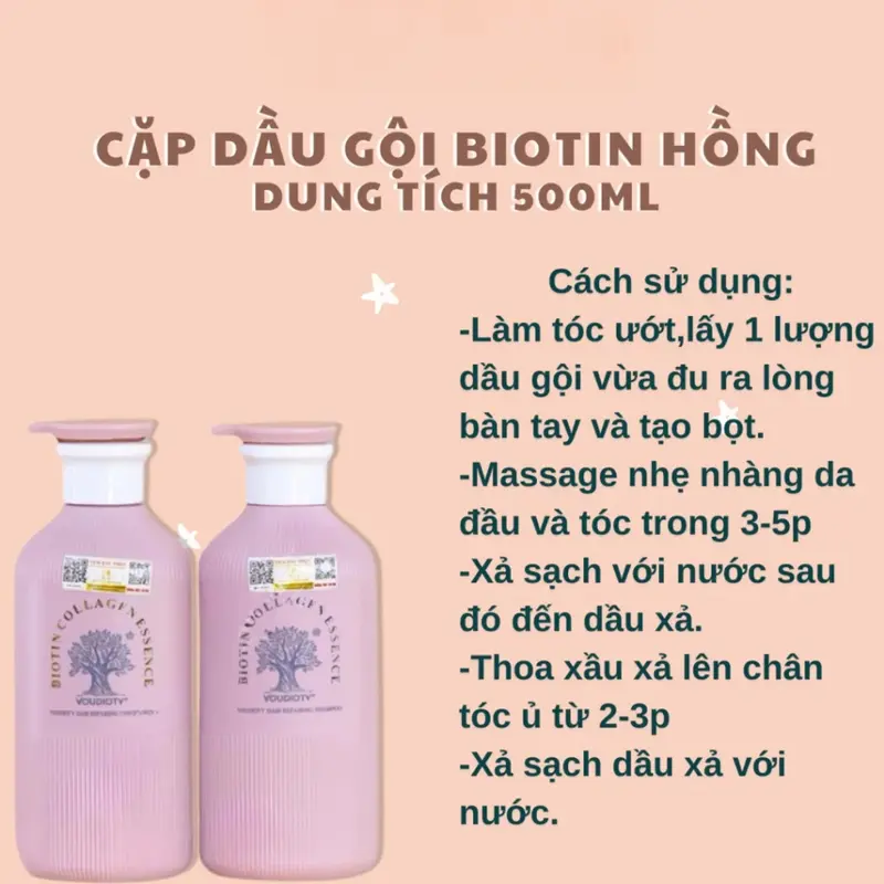 (COMBO 2 CHAI )Dầu Gội + Dầu Xả Hương Nước Hoa BIOTIN Hỗ Trợ Làm Mượt Tóc 1000ML-KIWI WIN Nữ Women 4