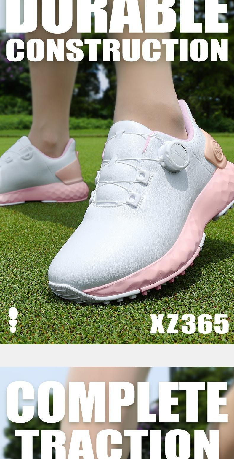 Product Introduction of [PGM] Cherry Blossom Golf Shoe Women's Shoes Waterproof Sports Shoes Non-Slip Lightweight Knob Comfortable Shock-Absorbing Nail-Free Shoes Xz365 16