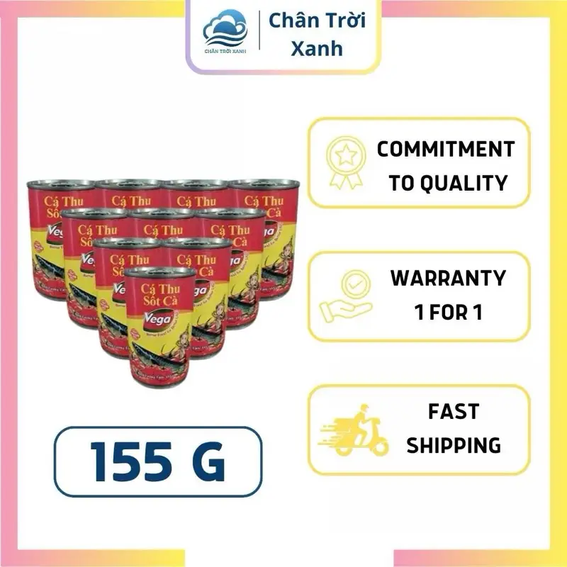 [COMBO 10 LON] Cá thu sốt cà hộp 155g Vega cao cấp Nhập khẩu Thái Lan