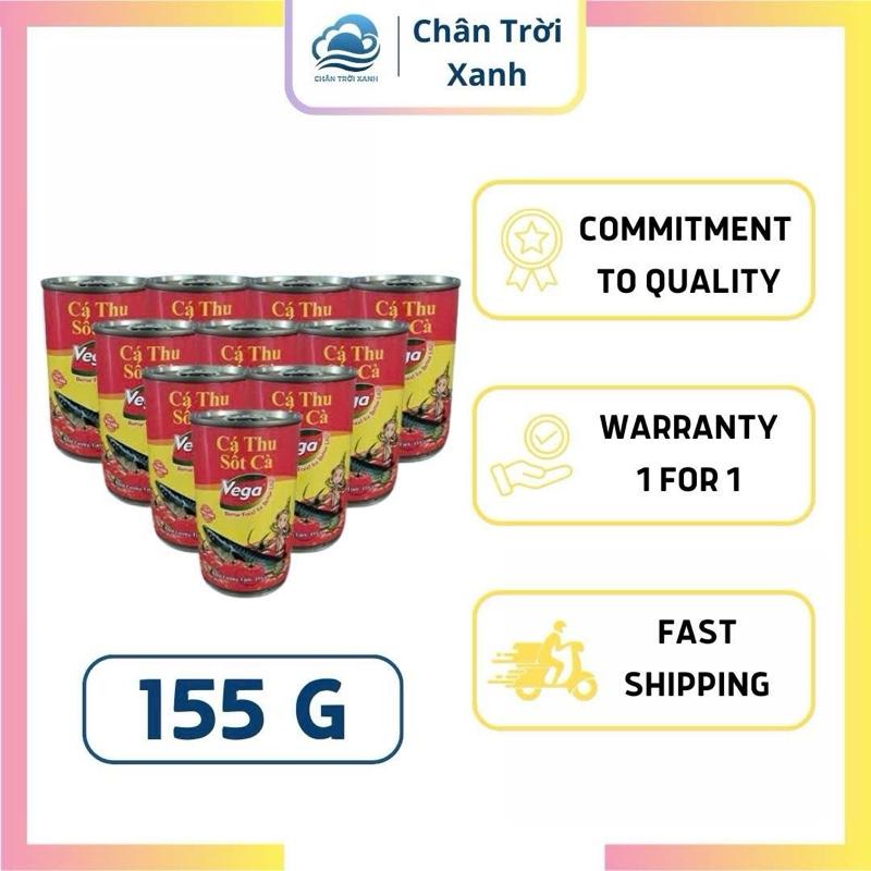 COMBO 10 LON Cá thu sốt cà hộp 155g Vega cao cấp Nhập khẩu Thái Lan