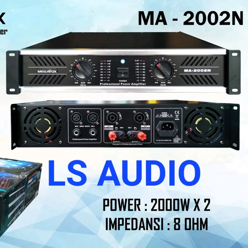 POWER AMPLIFIER MEGAVOX MA 2002 N POWER MEGAVOX ORIGINAL 0