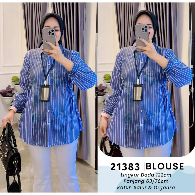 EXTU HERITAGE NAYA BLOUSE ATASAN KEMEJA SALUR (21303,21383) 7