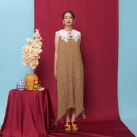 Gambar NONA Doris Short Sleeve Pleat Dress Cameo Green - Dress Wanita dari Nonaetal Kota Depok 2 Tokopedia