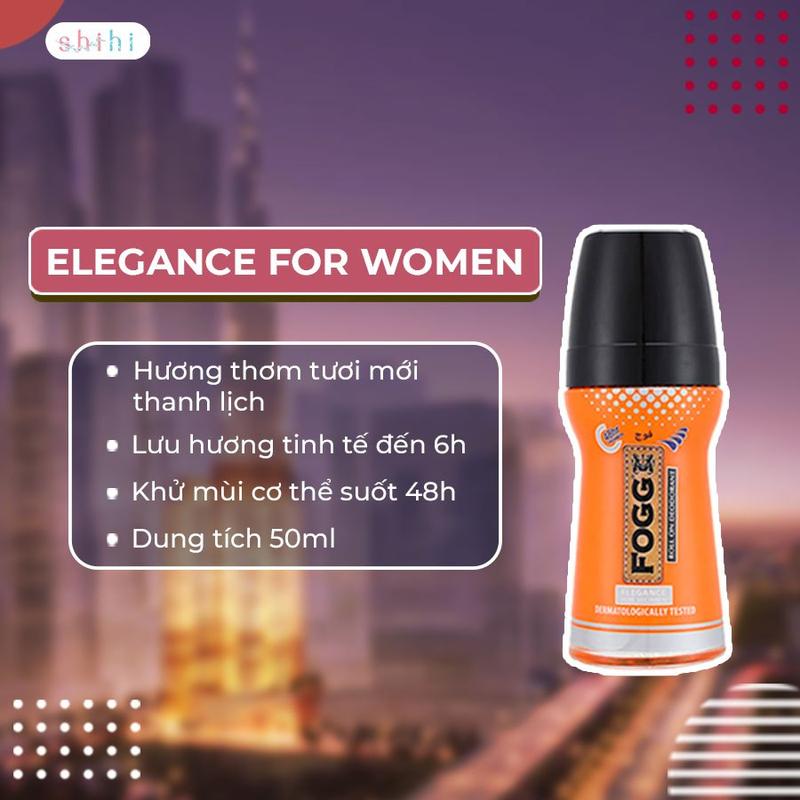 Lăn khử mùi nước hoa FOGG ROLL ON nam/ nữ, đa dạng mùi hương, 50ML, nhập khẩu chính hãng Dubai 5
