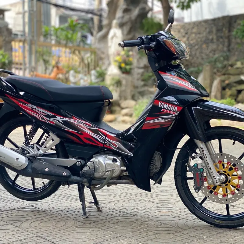 tem rời dán cho xe sirius lửa chữ spark đỏ đen in chất liệu decal trắng ,Nhãn Dán 3