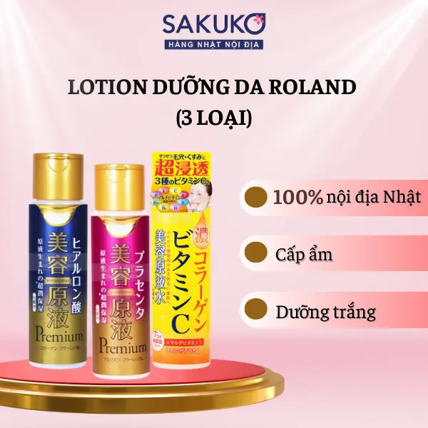 Tinh chất dưỡng ẩm, ngữa lão hóa _ROLAND- Lotion_ Hàng Nhật_ được phân phối bởi Sakuko nước hoa hồng