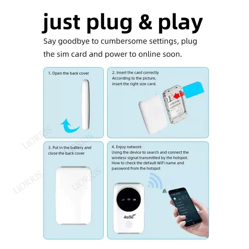 (COD) H808+ Modem Wifi 4G All Operator Sim Card wifi Portable 5G All Operator 150Mbps 4G/5G Support ALL TELCO Router Portable Sim Card 3200mAh Battery Dapat digunakan selama 48 jam 6