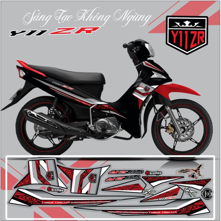  tem rời dán cho xe sirius FI mẫu tem chế y11zr đủ màu dán xe dàn áo đen Nhãn Dán Decal 