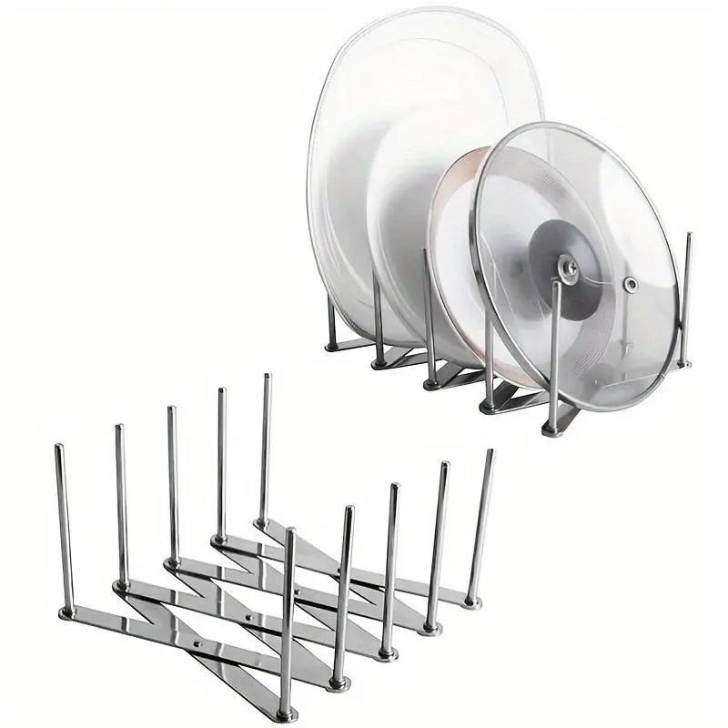 Multifunctional Lid Holder, 1 Count Retractable Pot Lid Holder, Kitchen Drain Rack, Storage Rack, Pot Lid Organization 0