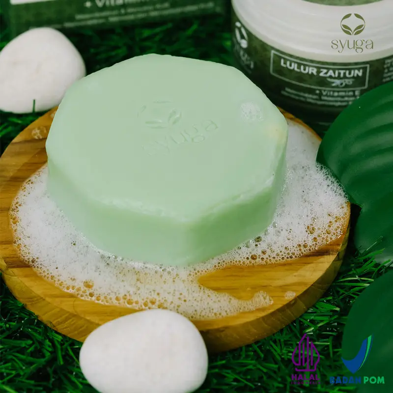 Paket Triple Pack (3pcs) Syuga Sabun Zaitun, Argan, Jojoba, VCO 100gr Soap with Vitamin E (Sabun Mandi Pencerah dan Perawatan yang Membantu Menghilangkan Jerawat Punggung) 7