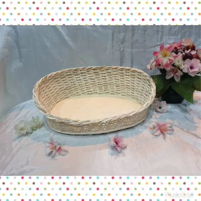K4M - Keranjang rotan oval sandar M  33x25x6-12 cm hampers parcel hantaran mahar pernikahan makanan buah 0