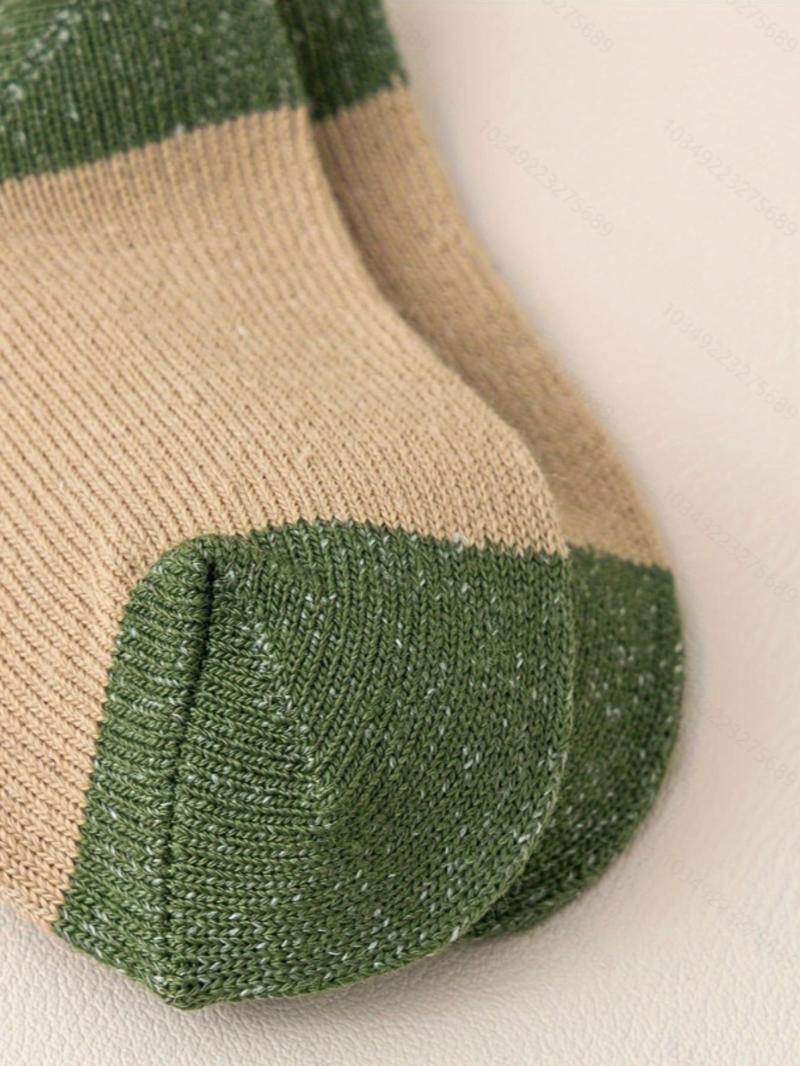Product Introduction of Colorblock Baby Socks, Cute Comfy Breathable Socks for Baby Boys & Girls, Newborn Infant Kids Socks 4