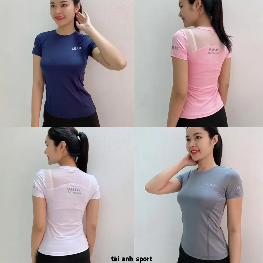 Áo thun thể thao nữ tập Gym Yoga Sport có phối lưới sau lưng, chất thun co giãn 4 chiều, thấm hút mồ hôi tốt