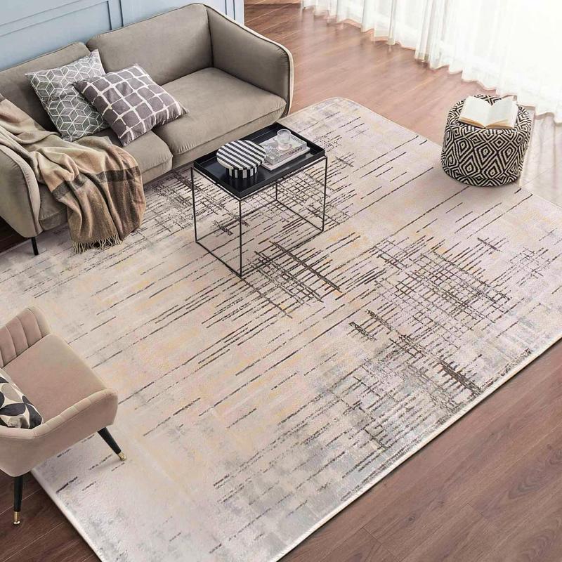Mordern Abstract Pattern Large Rug, Soft Area Rug with Anti-slip Base, Lounge Rug, Decorative Carpet for Home Living Room Bedroom Dining Room Decor, Home Decor, Christmas Gifts, Christmas Decorations 2