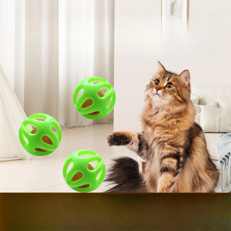Cat toy hollow bell ball self-hi to relieve boredom and sound pet ...