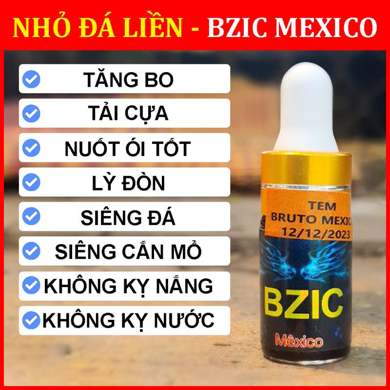 BZIC MEXICO Lọ Nước Tăng Lực Dùng Cho Gà Nòi, Gà Tre, Gà Đòn - Sử Dụng Nhỏ Liền Trực Tiếp - Loại Lọ 1cc/3cc