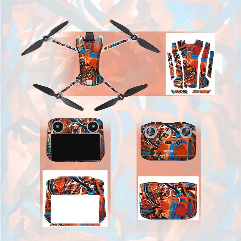 Vỏ Tương Thích Với DJI Mini 3 Máy Bay Không Người Lái Cầm Tay VOLODYMYR, Thiết Kế Rằn Ri Hiện Đại Ấm Áp, Bảo Vệ, Bền Và Độc Đáo, Bao Gồm Decal Vinyl, Dễ Dàng Áp Dụng, Loại Bỏ Và Thay Đổi Kiểu Dáng 7