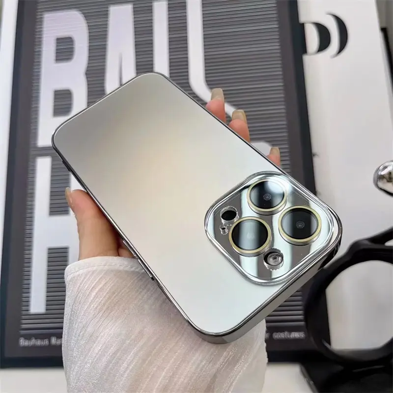 Ốp Điện Thoại Kính Nhám Chính Hãng Thiết Kế Sang Trọng, Tương Thích Với iPhone 15 Pro Max, 11, 12, 13, 14 Pro Max, 14, 15 Plus, Ốp Chống Sốc PC Mạ, Có Bảo Vệ Màng Ống Kính Ốp Lưng Cứng Phụ Kiện 1