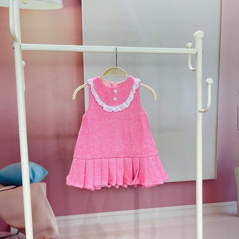 NHIENKIDS D16 Quần áo bé gái váy dạ lông cừu xinh xắn cho bé gái từ 8 đến 22 kg