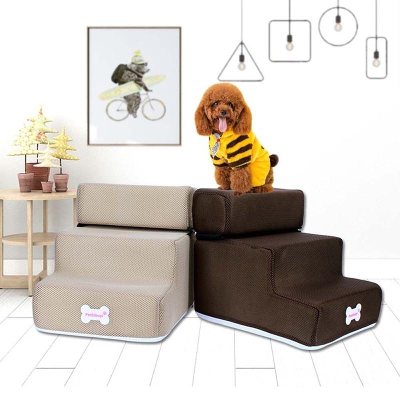 Multicolor Durable For Small Dog Cat Puppy Climbing Anti-slip Dogs Bed Stairs Pet Ramp Ladder Pet Supplies Dog House 0