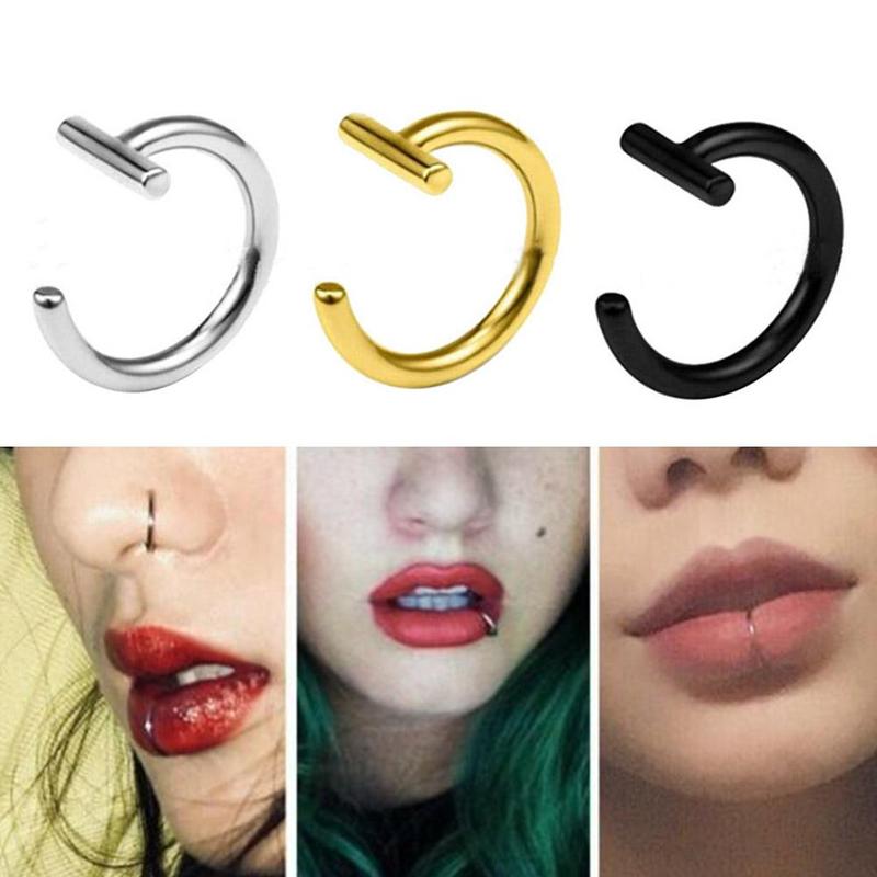 Lip Ring Magnet Fake Piercing Lip Ring Fake Piercing Lip Clip Fashion For Women Men U2M7 3