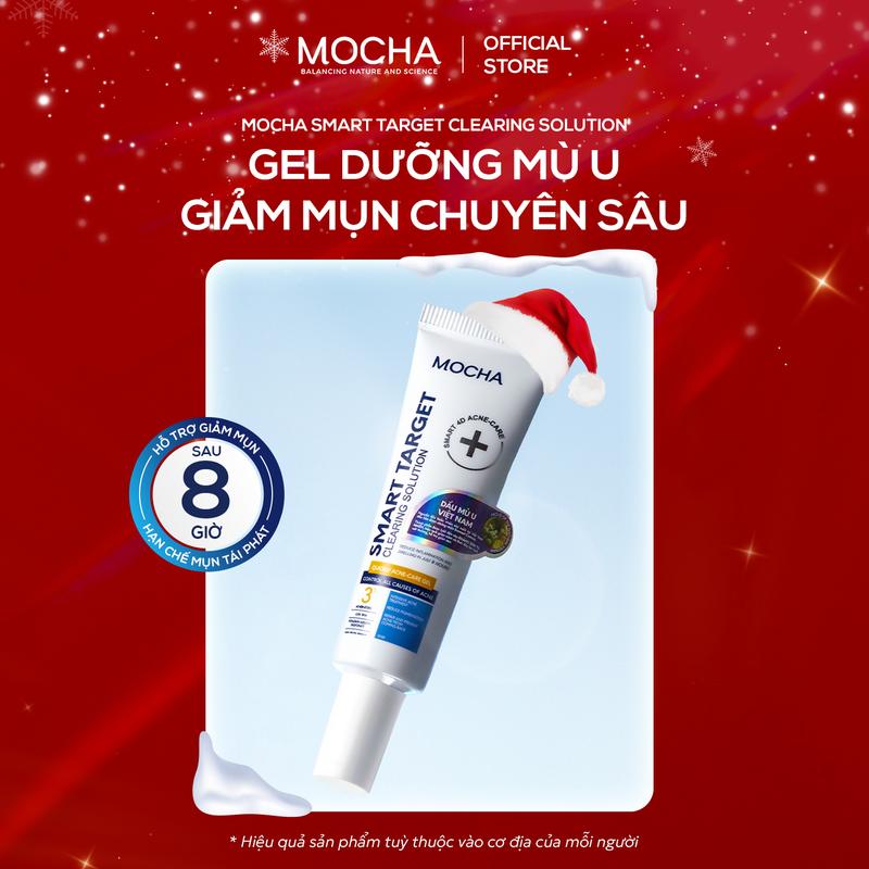 Kem Dưỡng Giảm Mụn Chuyên Sâu Nhanh Sau 8h Mocha Smart Target Clearing Solution, Giảm Sưng Viêm, Hạn Chế Thâm Sẹo