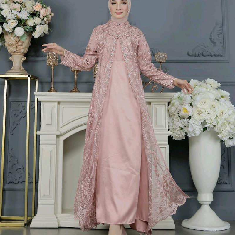 Gamis Ellzata Cardigan Free Hijab - Gamis Pesta - Gamis Wanita Terbaru - Dress Kondangan 5