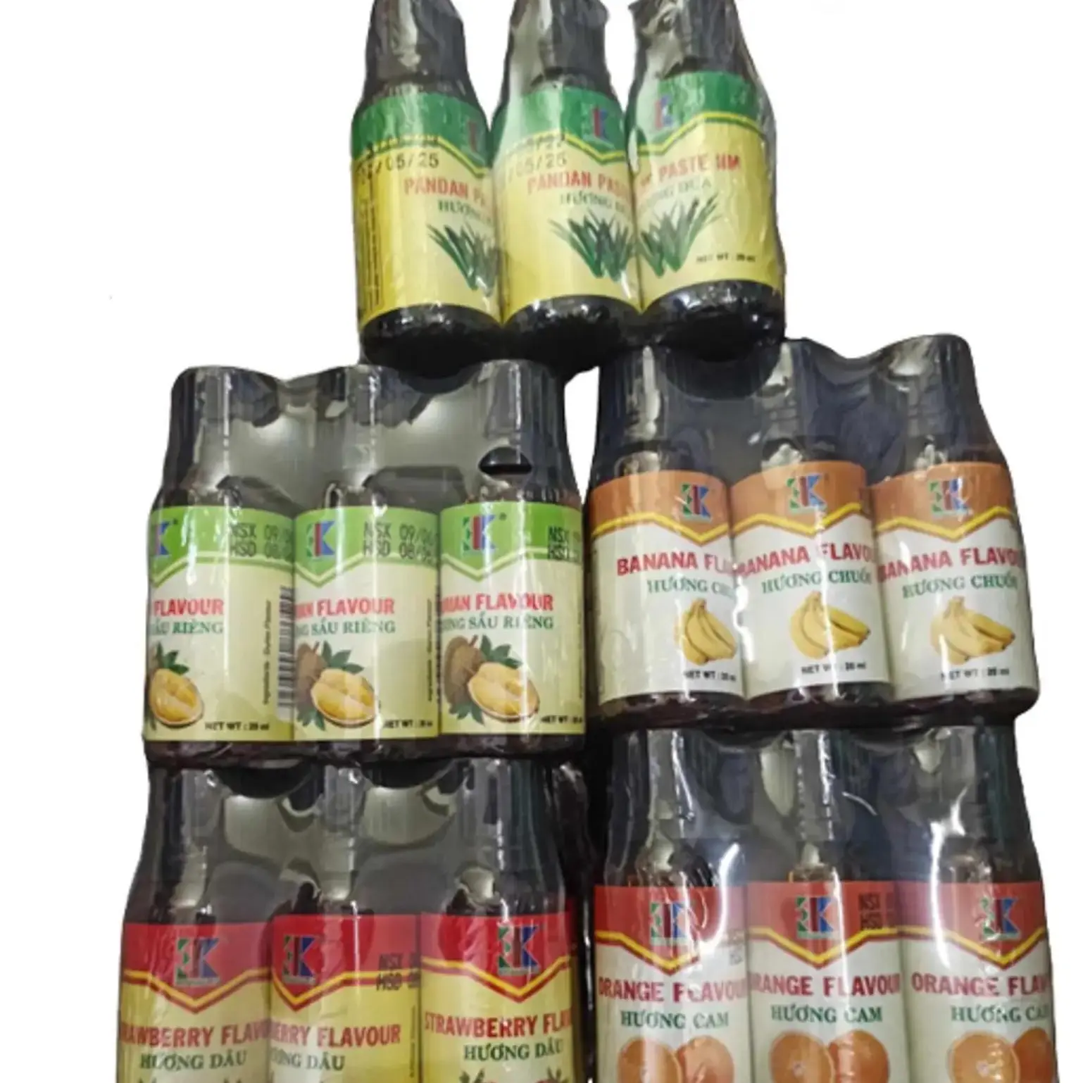 Hương liệu thực phẩm Hương lá dứa/sầu riêng/cam/dâu/chuối - Lọ 20ml Date xa - Sỉ giá tốt