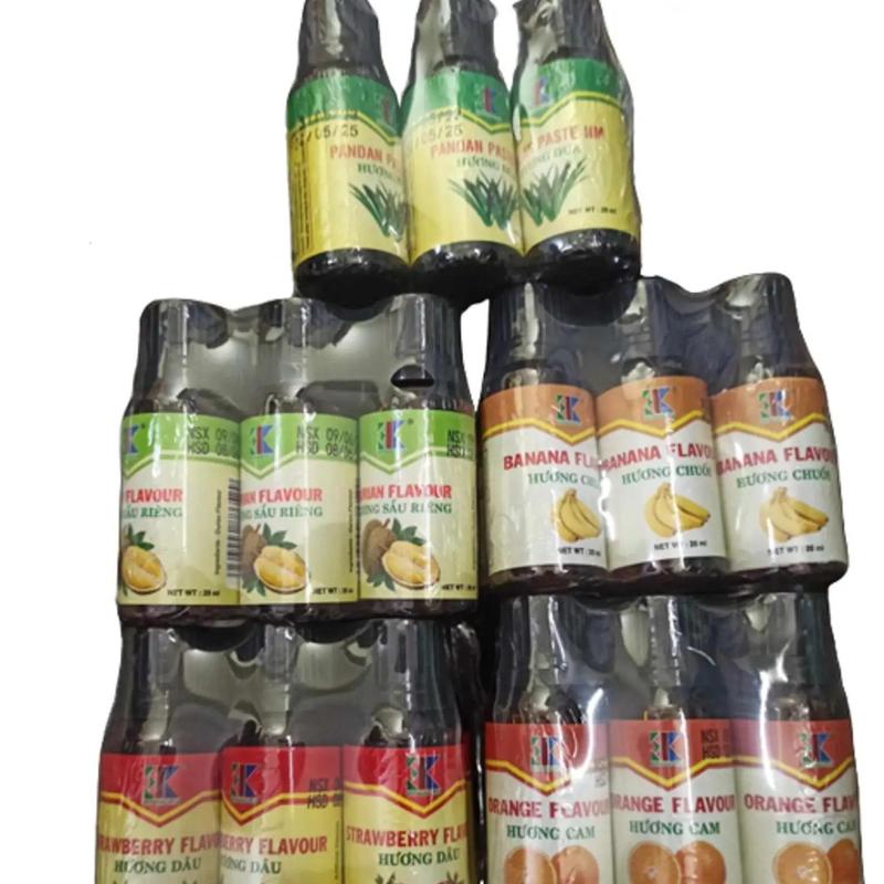 Hương liệu thực phẩm Hương lá dứa sầu riêng cam dâu chuối - Lọ 20ml Date xa - Sỉ giá tốt