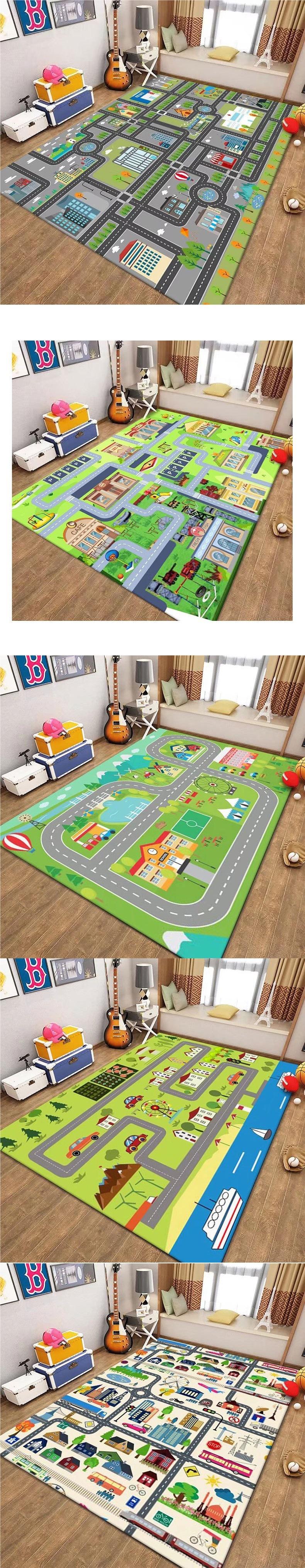 Product Introduction of Children's Carpet Parking Lot Climbing Pad Game Traffic Road Mat Early Education Kindergarten Carpet Wholesale 6