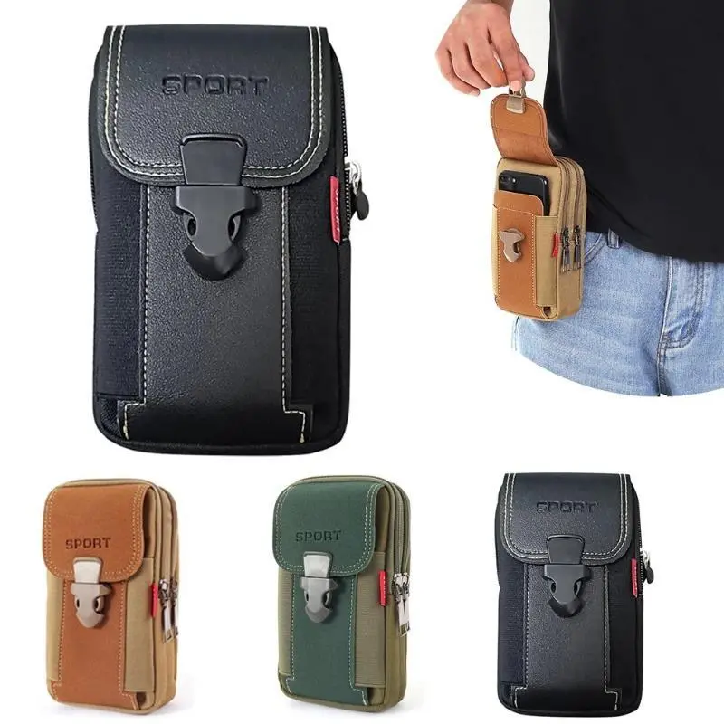 Man Belt Pouch Mobile Phone Bag For Men Phone Holster Bag Waist Bag Pack Small Tactical Duty Belt Backpack Card Holder