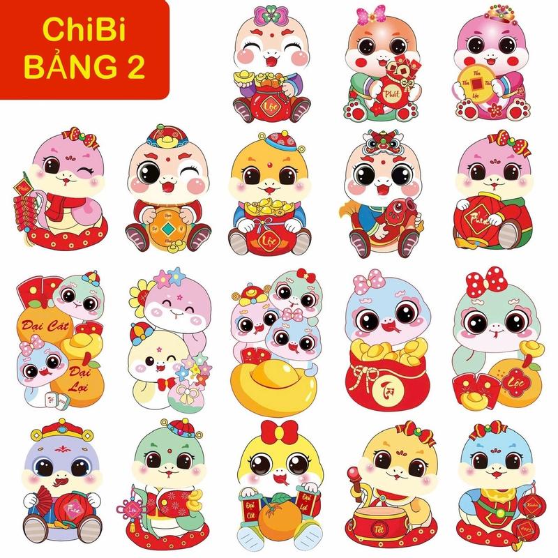 Bao Lì Xì ChiBi Phản Quang Đẹp Độc Lạ 10 Cái Đủ Mẫu