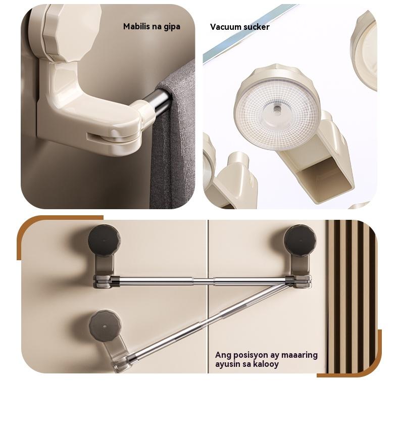 Product Introduction of Giá Treo Khăn Hút Gắn Tường Có Thể Điều Chỉnh Có Thể Mở Rộng, Không Cần Khoan, Thép Không Gỉ Bền 7