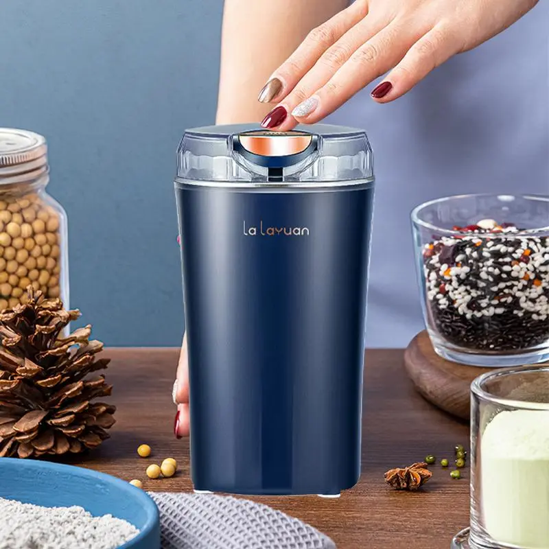 80g/2.8oz Electric Espresso Coffee Bean Grinder, Electric Food Processor Mixer, 200W Spice Herb Grinder with Brush & Coffee Spoon, Food Processors, Kitchen Appliances, Small Kitchen Gadgets, Grinding Machine