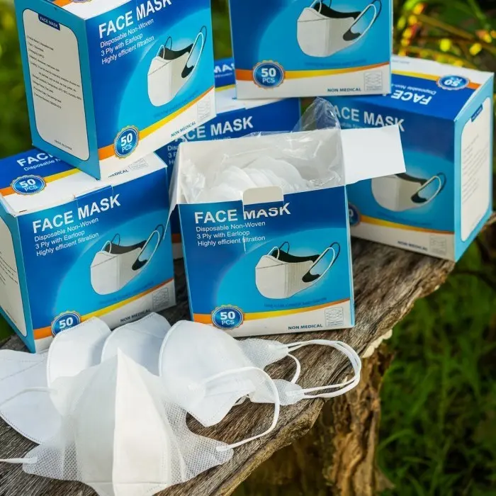 masker duckbil isi 100 pis 2box/masker duckbil dewasa hitam dan putih Duckbill Mask 4