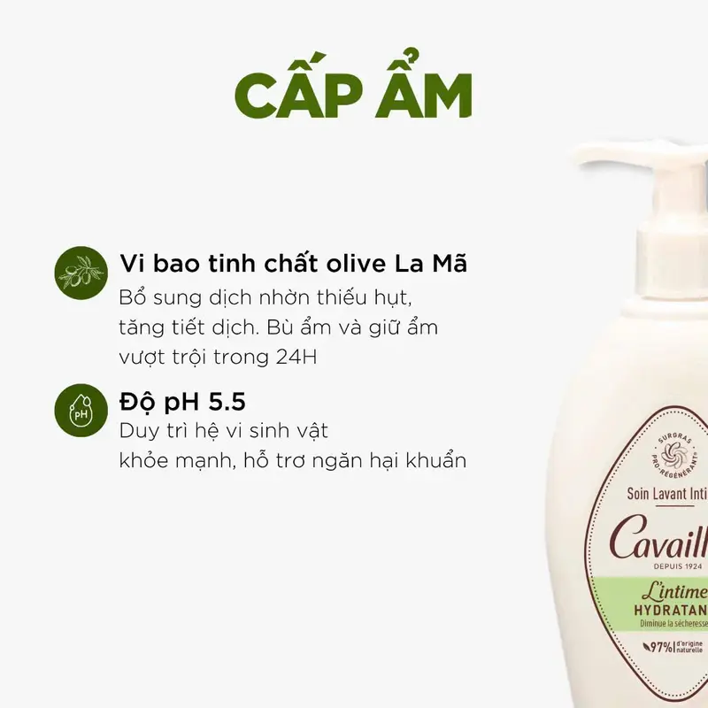 CAVAILLES HYDRATANT XANH LÁ CHAI  250ML Hỗ trợ rửa vệ sinh hàng ngày HÀNG CHÍNH HÃNG Women 1