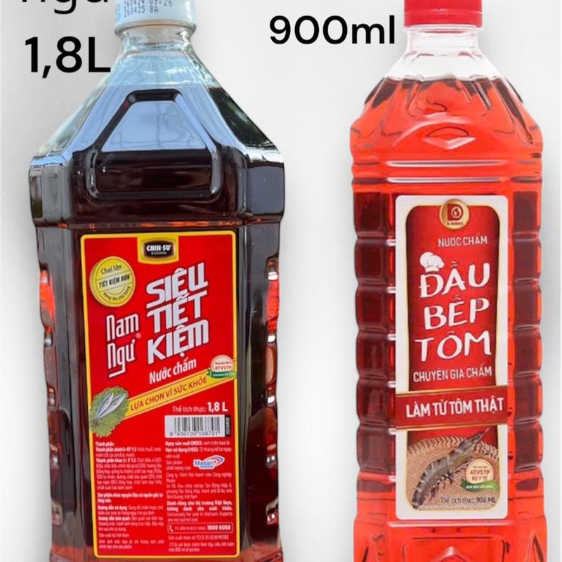 ComBo 2 loại Nước chấm Nam Ngư & Đầu Bếp,chai nam ngư 1,8L,chai đầu bếp 900ml, 2 sản phẩm trong 1 đơn hàng Nước Sốt Gia Vị nuoc dung 5