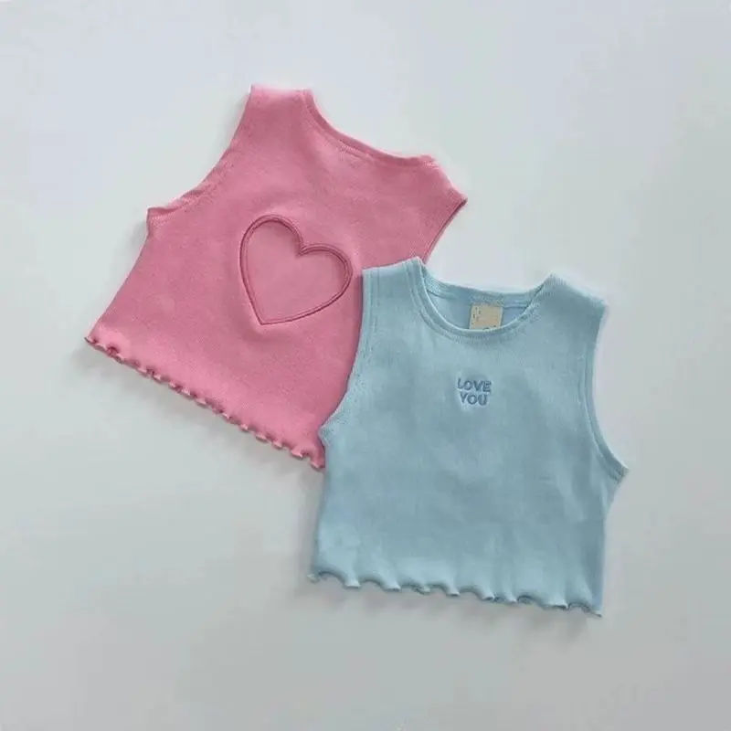 Áo Thun Cotton Nguyên Chất Cho Bé Gái, Phong Cách Phương Tây, Hình Trái Tim Khoét Lỗ Thời Trang, Cá Tính, Thích Hợp Cho Trẻ Em Và Trẻ Sơ Sinh, Áo Ngắn, Hàng Mới Về Mùa Hè 2025