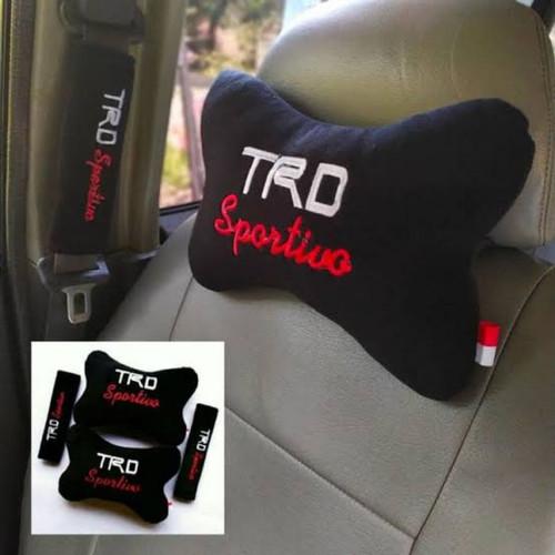 Product Introduction of Bantal Headrest Mobil 3in1 Motif Tulisan Bordir TRD Sportivo Racing 3 in 1 Head Rest Car Seat Pillow Leher Warna Hitam Terlaris / Bantal Sandaran Kepala 2in1 TRD Anti Capek 10