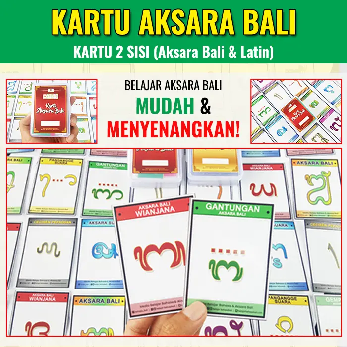 Flash Card Kartu Aksara Bali 4