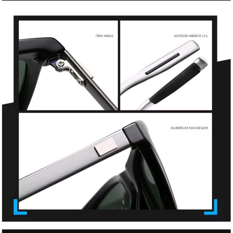 COD Bayar Di Tempat Kacamata Pria polarized anti silau kualiatas premium Bingkai Penuh tac polarized lensa blue 3