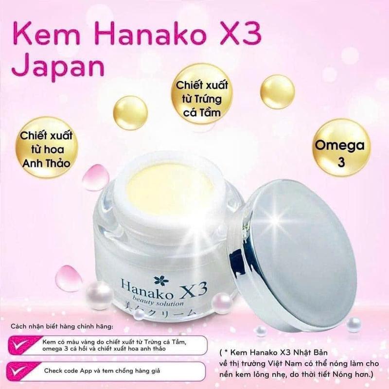 Kem face Hanako x3 Nhật Bản chính hãng Nữ Dưỡng Ẩm Da Chăm Sóc Da - Women Làm Đẹp Da 1