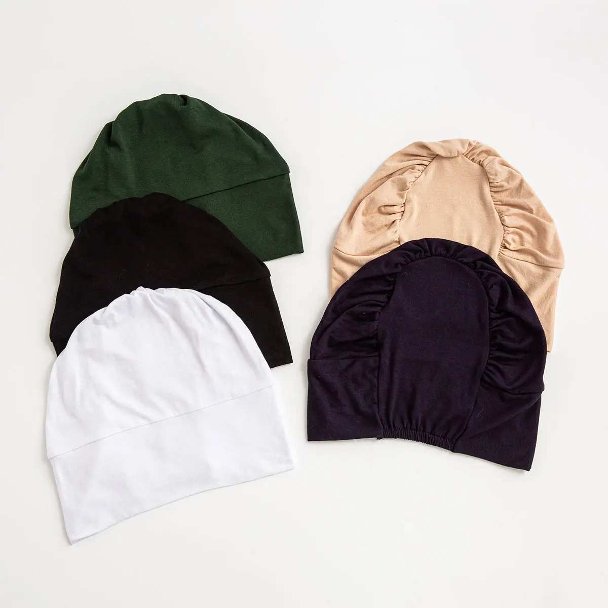 Inner hijab women mercerized cotton bottoming hijab Muslim hooded hat can hide elastic hat high elastic pilling.