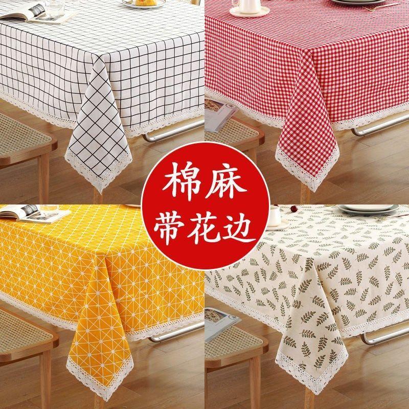 Khăn trải bàn bằng vải lanh và bông, Thiết kế tươi mới của Nhật Bản, Vải phủ đơn giản, Hình chữ nhật và Bàn cà phê, Thích hợp cho Bàn Tám Bất Tử và Bàn tròn, Lý Tưởng cho trường mẫu giáo, Năm 2025 6