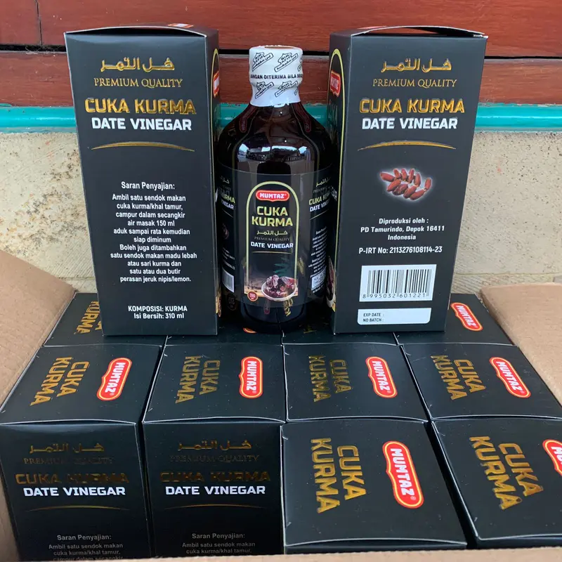 CUKA KURMA 310ML MUMTAZ PREMIUM DATE VINEGAR Herbal Cukka Makan Asli Halal asam asetat Botol 1