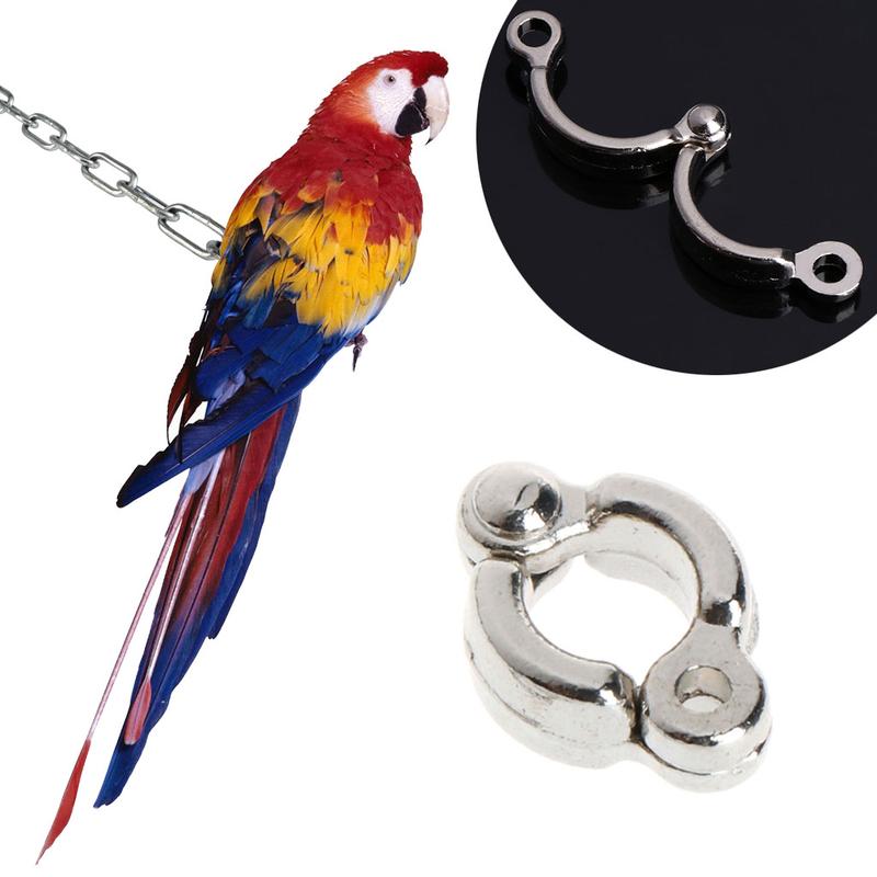 Product Introduction of Bird Foot Rings Metal Parrot Leg Ring Outdoor Fly Training Active Opening Clip Accessories for Small Medium Large Birds 38