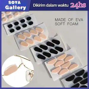 8Pcs Stiker Kacamata Penyangga Hidung Bahan Spons Anti Slip untuk Mencegah Kacamata Turun