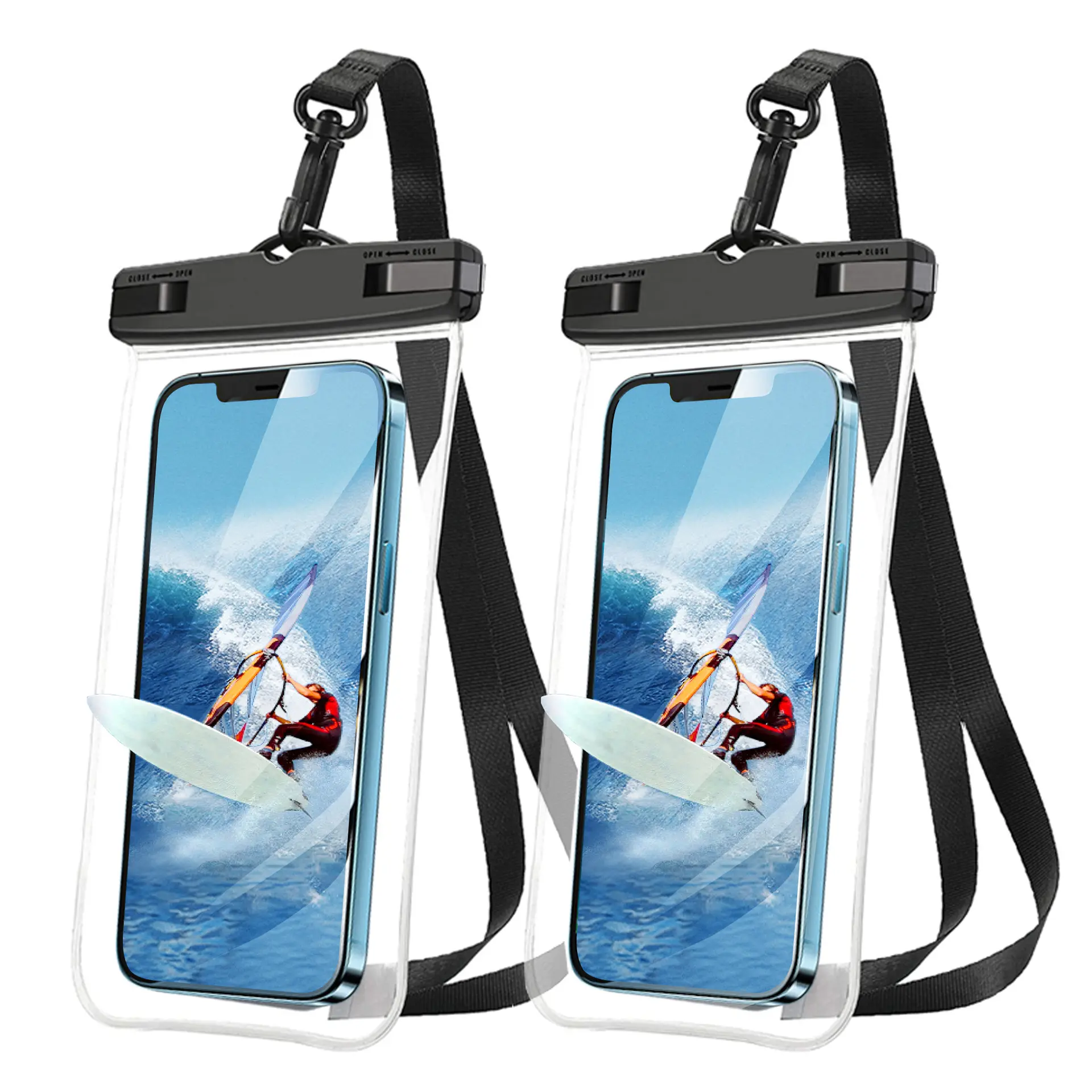 IPX8 Waterproof Certified Transparent Mobile Phone Waterproof Bag Swimming Diving Waterproof Mobile Phone Bag Touch Screen Waterproof Cover