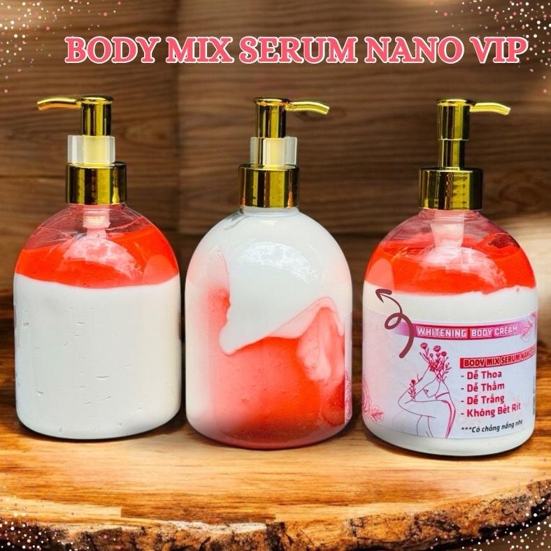 [COMBO XỊN 3 CHAI MIX SERUM NANO] KEM BODY HỖ TRỢ DƯỠNG TRẮNG DA BODY CHO NAM & NỮ