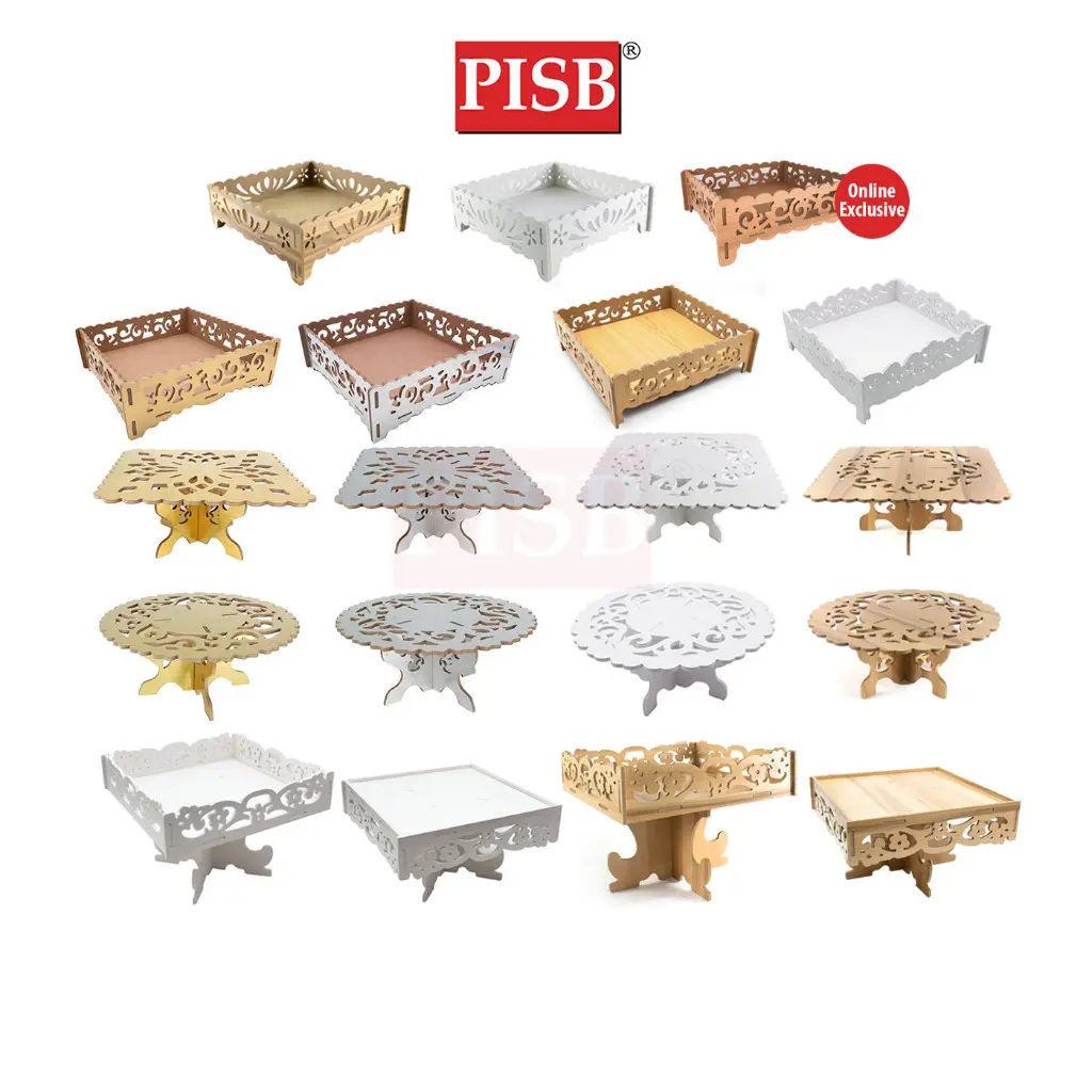0159/179/228/227 White Brown Gift Tray / Dulang Hantaran Perkahwinan
